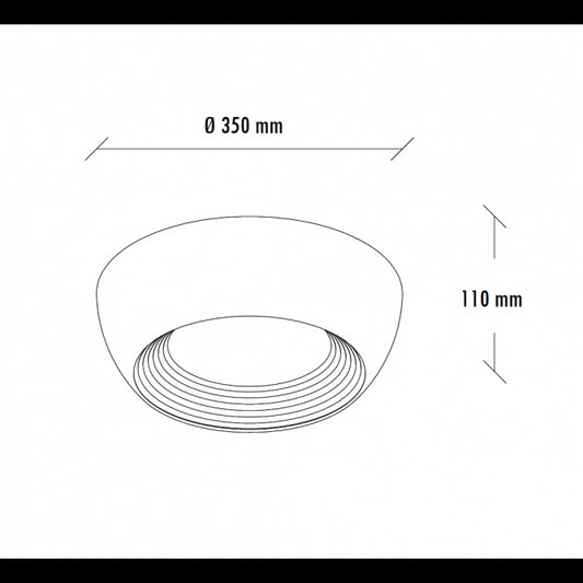 VESTA 624 PLAFONSKA SVETILJKA 24W 3000K CRNA/ZLATO