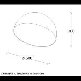 VESTA 627 PLAFONSKA SVETILJKA 36W 3000K CRNA/DRVO