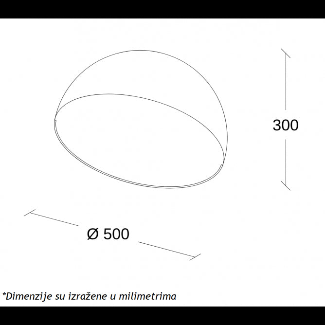 VESTA 627 PLAFONSKA SVETILJKA 36W 3000K CRNA/DRVO