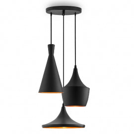 VESTA 63 LUSTER 3*E27 CRNA