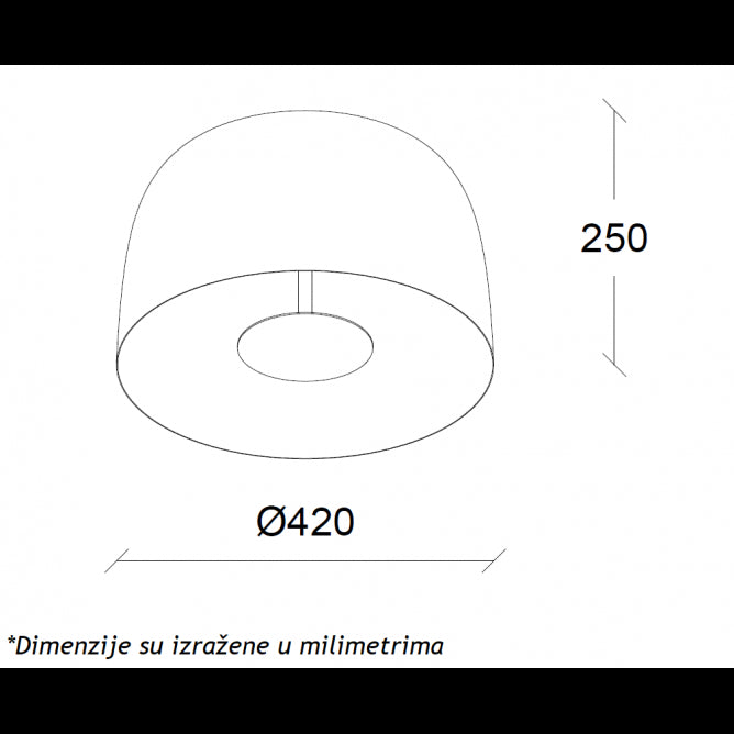 VESTA 630 PLAFONSKA SVETILJKA 20W 3000K CRVENA