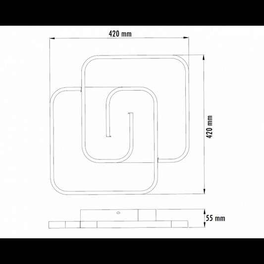 VESTA 633 PLAFONSKA SVETILJKA 40W 3000/4000/5700K CRNA/ZLATO