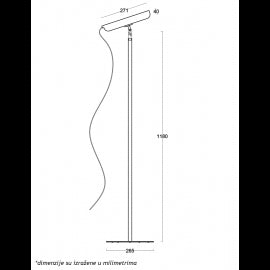 VESTA 635 PODNA LAMPA 24W CRNA