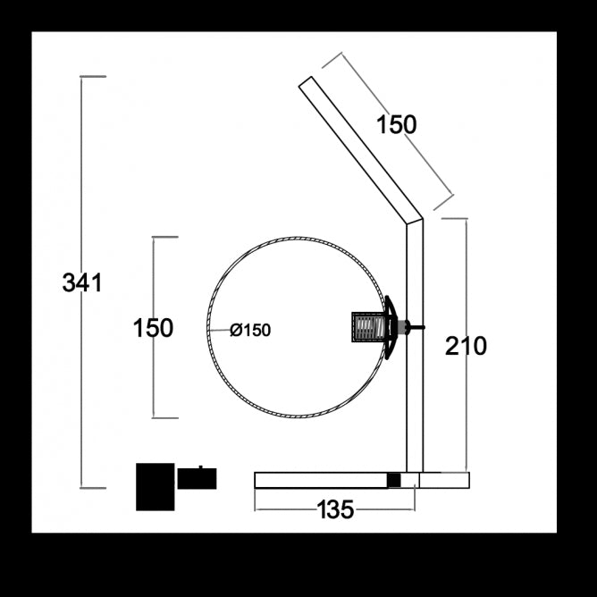 VESTA 636 STONA LAMPA 1*G9 MESING
