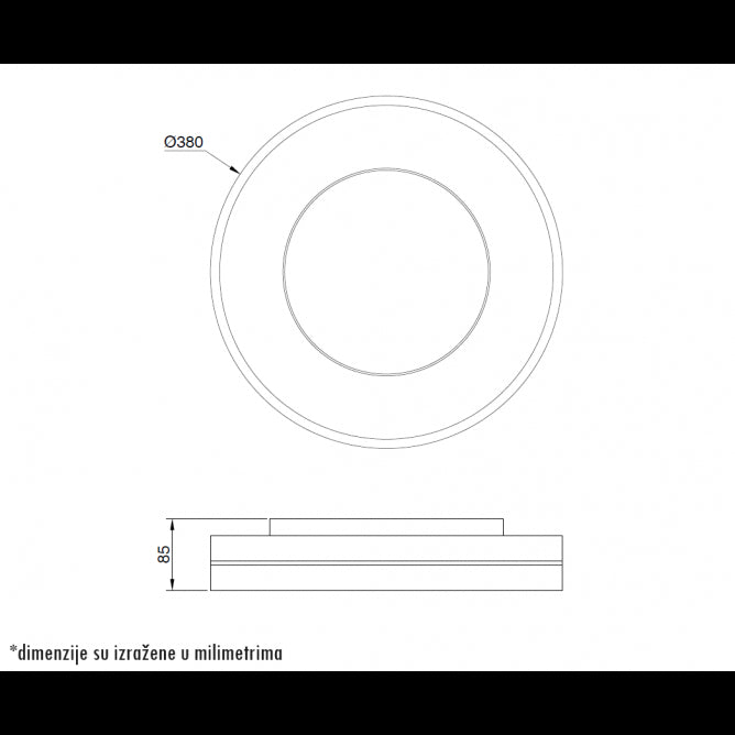 VESTA 644 PLAFONSKA SVETILJKA 30W 3000/4000/6000K