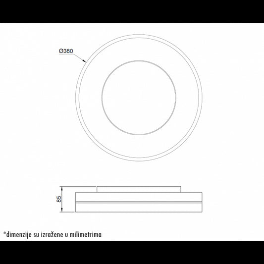 VESTA 644 PLAFONSKA SVETILJKA 30W 3000/4000/6000K