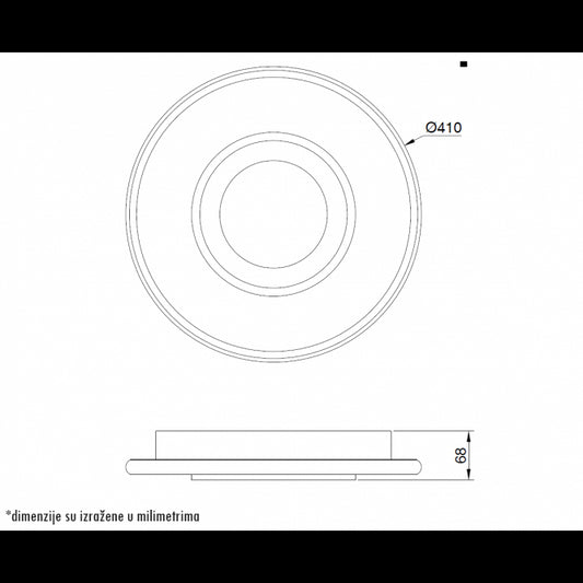 VESTA 647 PLAFONSKA SVETILJKA 30W 3000/4000/6000K