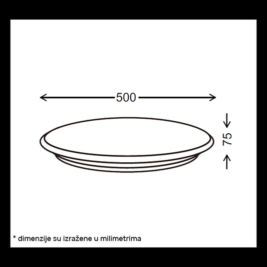 VESTA 663 PLAFONSKA SVETILJKA 24W/48W CCT