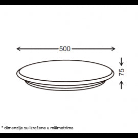 VESTA 663 PLAFONSKA SVETILJKA 24W/48W CCT