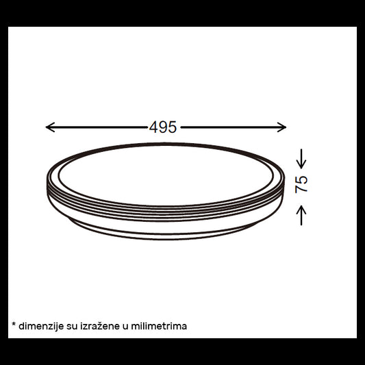 VESTA 667 PLAFONSKA SVETILJKA 24W/48W CCT