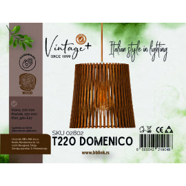 VINTAGE DOMENICO T220 VISILICA 1*E27 (O 220 mm, h-270 mm) - SKU02802