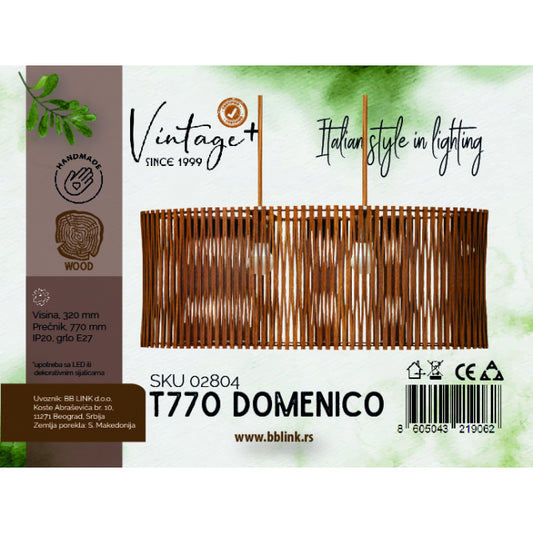 VINTAGE DOMENICO T770 VISILICA 2*E27 (O 770 mm, h-320 mm) - SKU02804