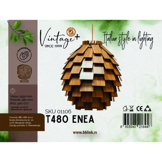 VINTAGE ENEA T480 VISILICA 1*E27 (O 480 mm, h-550 mm) - SKU01106