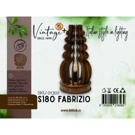 VINTAGE FABRIZIO S180 STONA LAMPA 1*E14 (O 180 mm, h-350 mm) - SKU01302