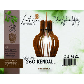 VINTAGE KENDALL T260 VISILICA 1*E27 (O 260 mm, h-350 mm) - SKU01403