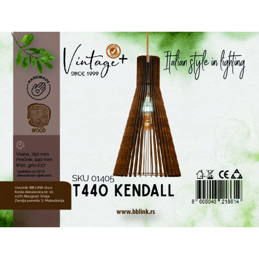 VINTAGE KENDALL T440 VISILICA 1*E27 (O 440 mm, h-790 mm) - SKU01405