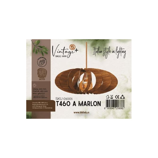VINTAGE MARLON T460A VISILICA 1*E27 (O 460 mm, h-200 mm) - SKU01001