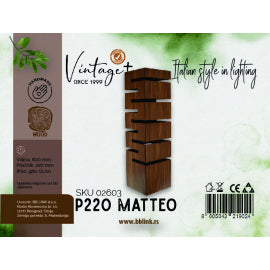 VINTAGE MATTEO P220 PODNA LAMPA 1*GU10 (O 220 mm, h-800 mm) - SKU02603