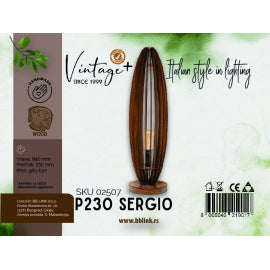 VINTAGE SERGIO P230 PODNA LAMPA 1*E27 (O 230 mm, h-840 mm) - SKU02507