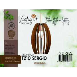 VINTAGE SERGIO T210 VISILICA 1*E27 (O 210 mm, h-330 mm) - SKU02501