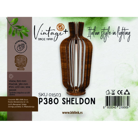 VINTAGE SHELDON P380 PODNA LAMPA 10W 3000K (O 380 mm, h-820 mm) - SKU01503