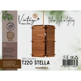 VINTAGE STELLA T220 VISILICA 1*E27 (O 220 mm, h-360 mm) - SKU02203