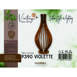 VINTAGE VIOLETTE P390 PODNA LAMPA 10W 3000K (O 390 mm, h-820 mm) - SKU01219