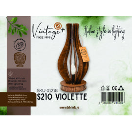 VINTAGE VIOLETTE S210 STONA LAMPA 1*E14 (O 210 mm, h-420 mm) - SKU01218