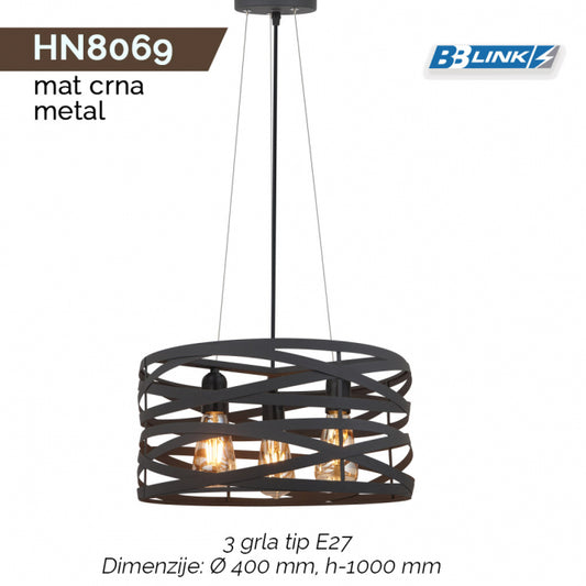 VISILICA HN8069A 3*E27 CRNA