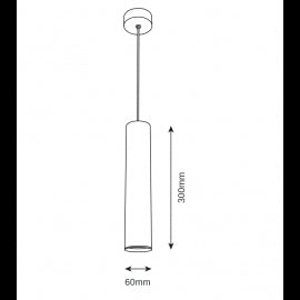 VISILICA JM-17432 1*GU10 BELA (300mm)