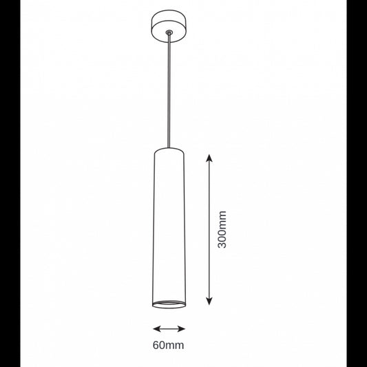 VISILICA JM-17432 1*GU10 BELA (300mm)