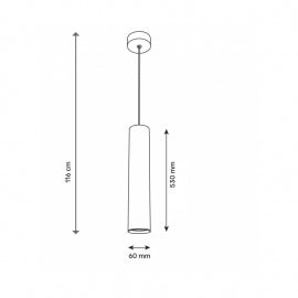 VISILICA JM-4710 CRNA GU10-600mm