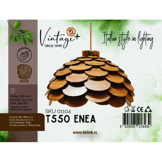 VINTAGE ENEA T550 VISILICA 1*E27 (O 550 mm, h-360 mm) - SKU01104