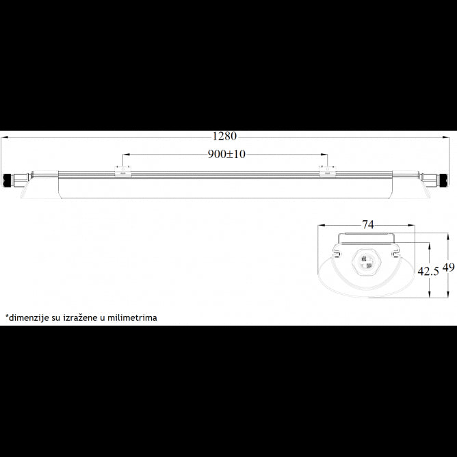 VODODIHT LED SLIM BELI LG236A 36W 6500K