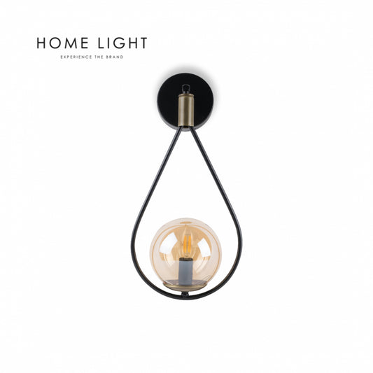 YAGMUR 19012 ZIDNA LAMPA 1*E27 CRNA/MESING